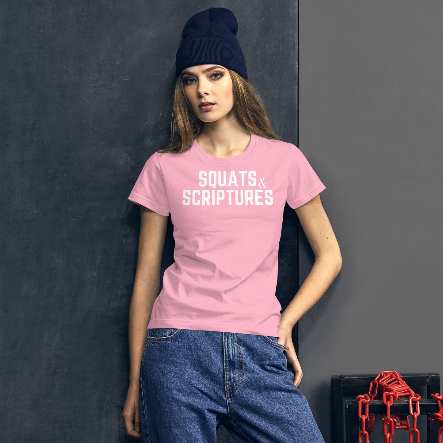 Squats and Scriptures Women's short sleeve t-shirt
